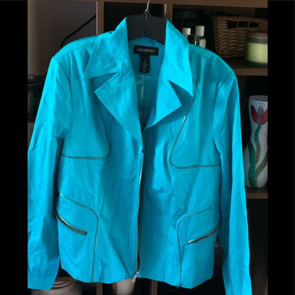 Lane Bryant Used turquoise jacket